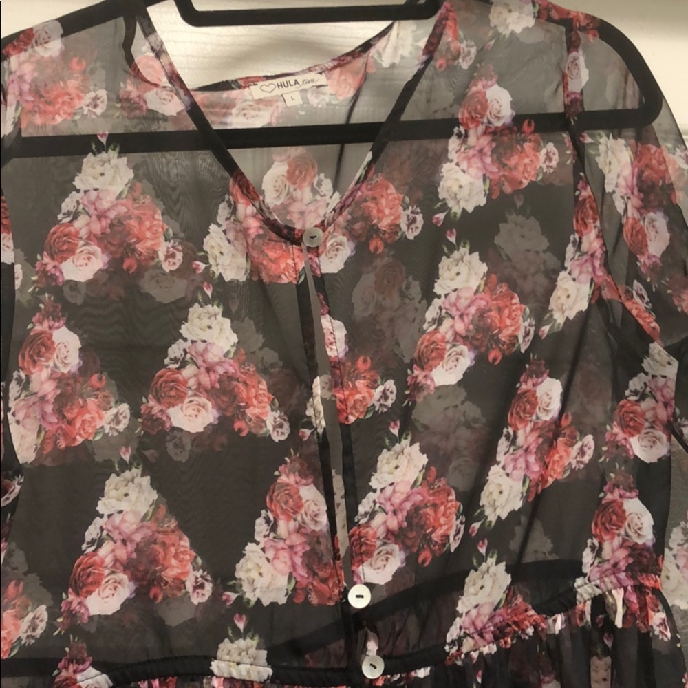 Hula Tease long sleeve duster